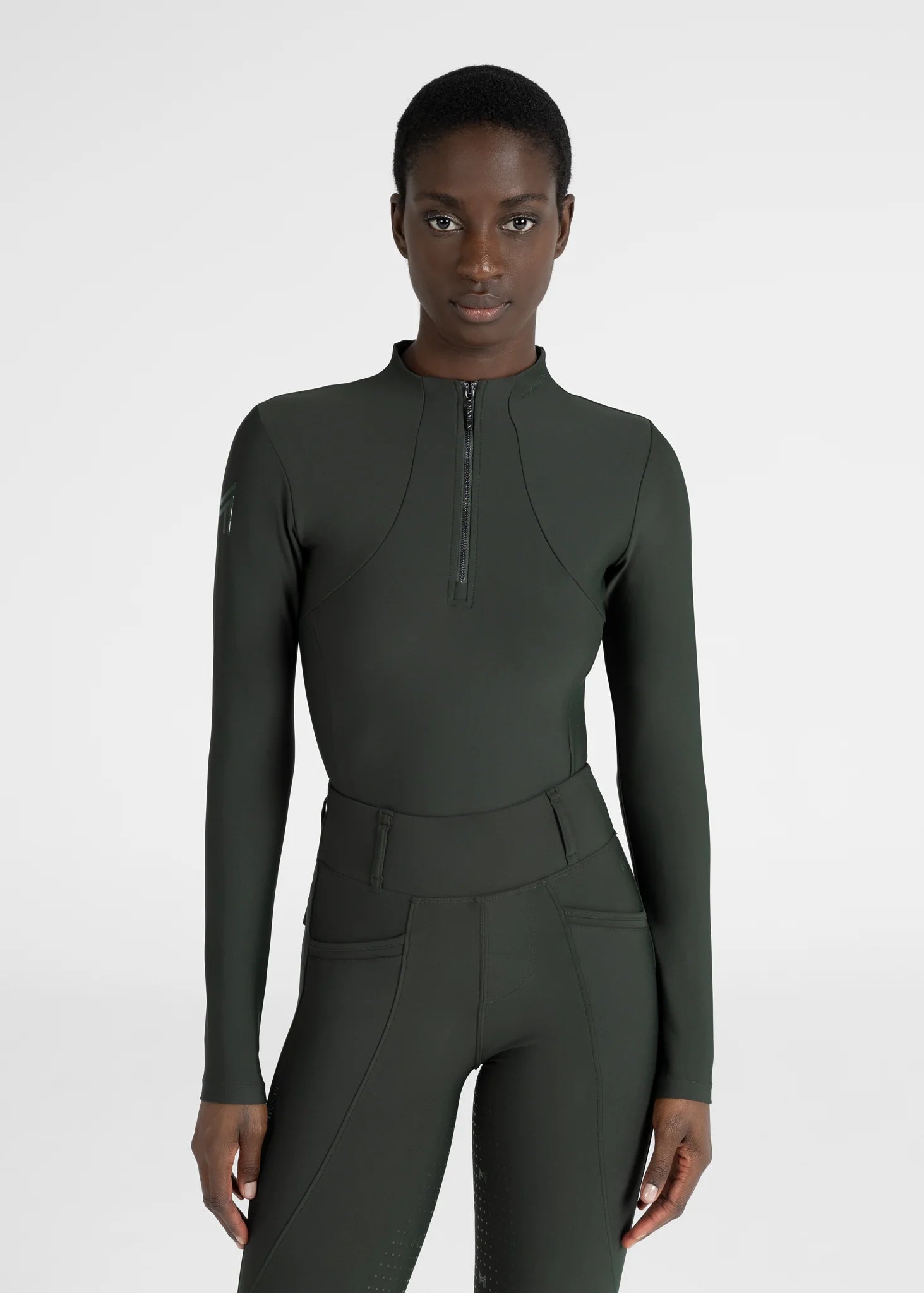 Maximilian Equestrian Long Sleeve Base Layer - Hunter Green