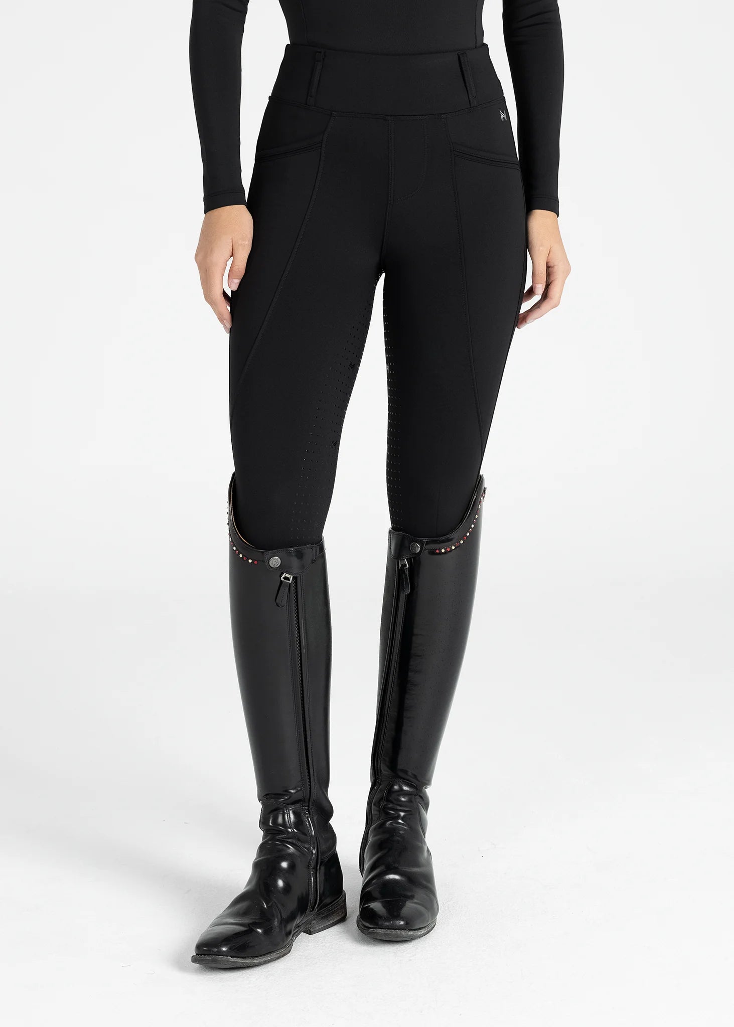 Maximilian Equestrian Pro Riding Leggings - Black