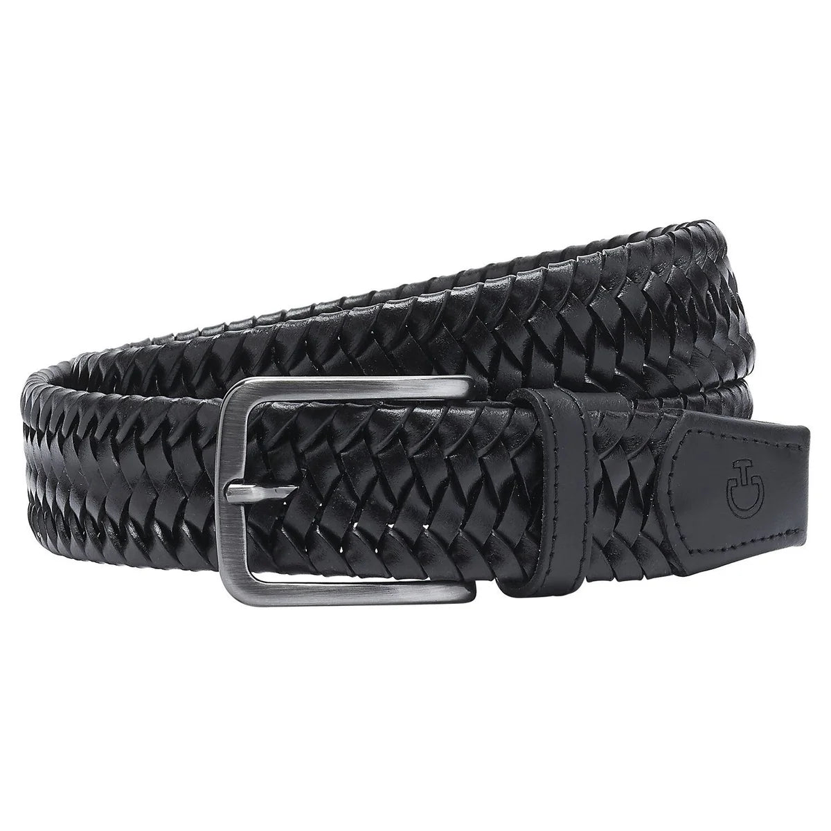 CT Womens Leather Stretch Stripe Belt Black M