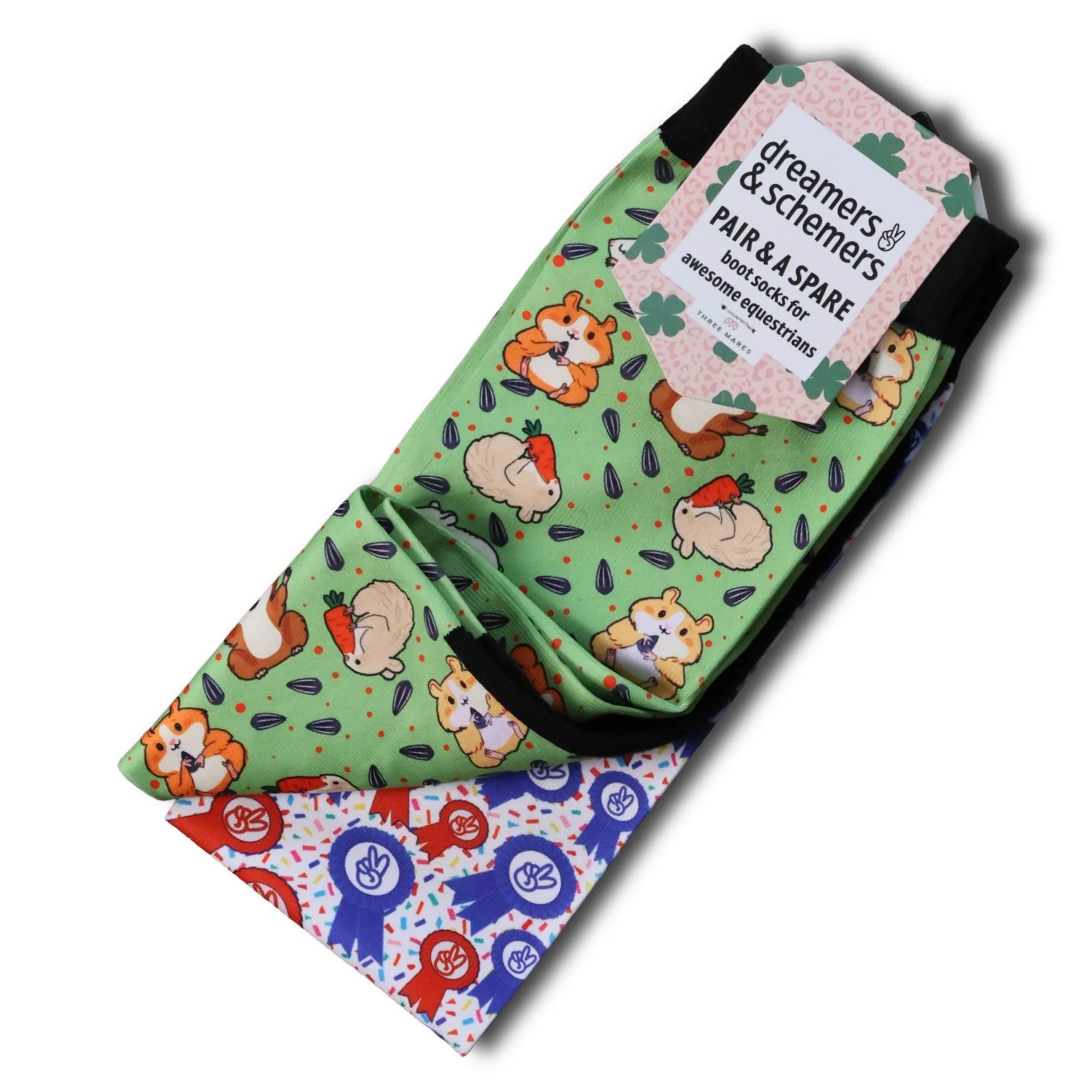 Dreamers & Schemers YOUTH Pair & A Spare Boot Socks - Hamsters