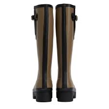 Barbour Leighton Wellington Boots Military Brown/Black