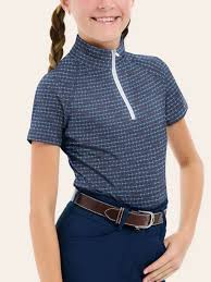 RJ Classics Lucy Jr. Short Sleeve 1/4 Zip Shirt - Summer Snaffle