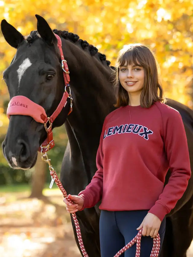 LeMieux Vida Varsity Crew Neck Sweat - Russet