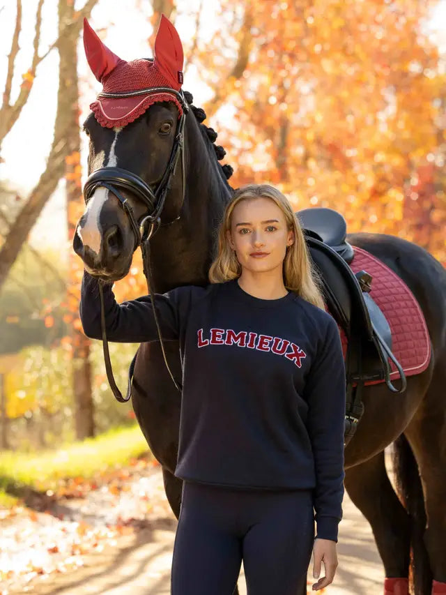 LeMieux Vida Varsity Crew Neck Sweat - Navy