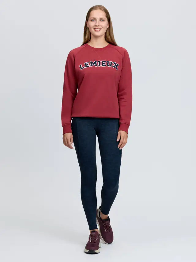 LeMieux Vida Varsity Crew Neck Sweat - Russet