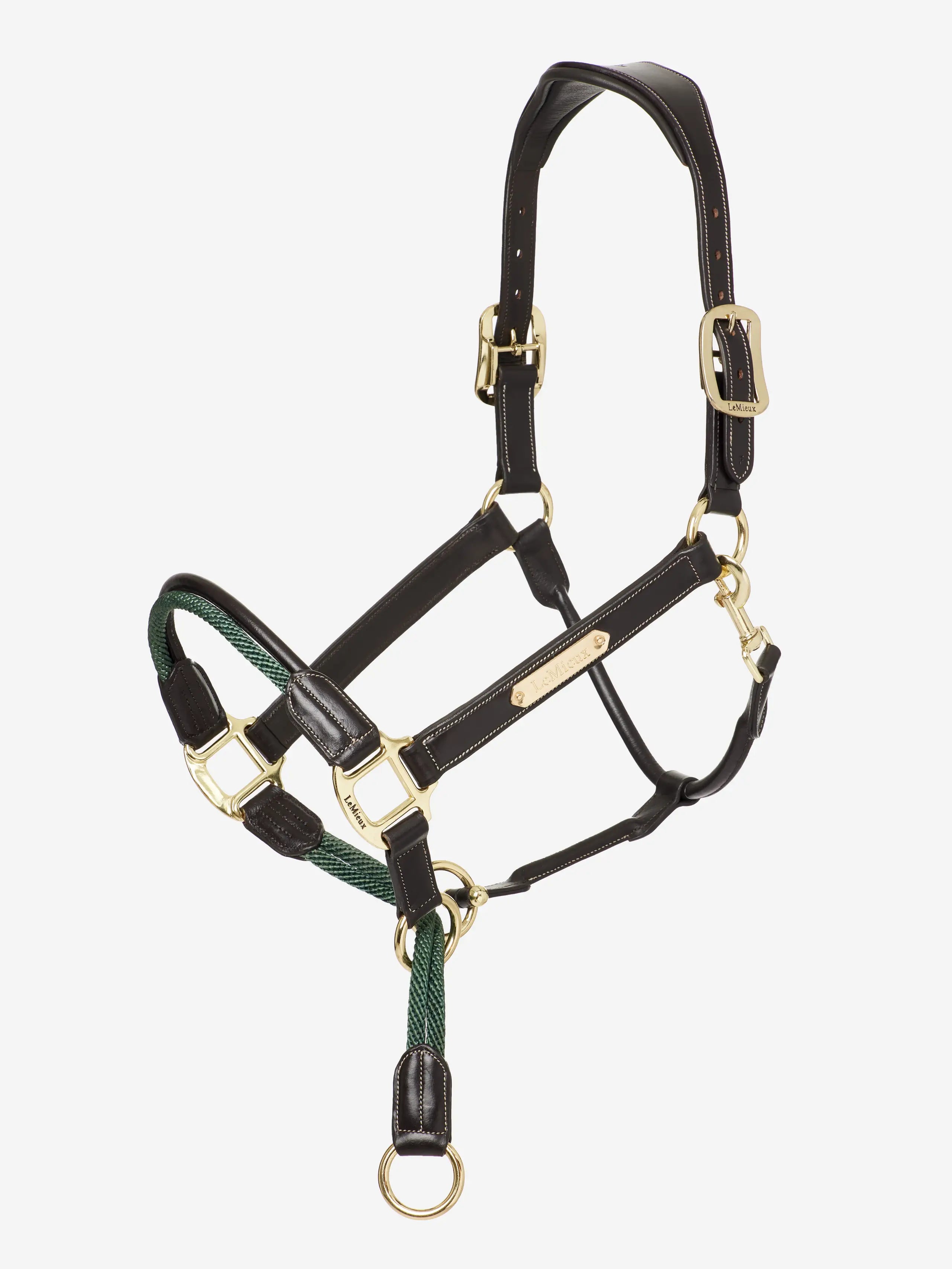 LeMieux Rope Control Headcollar Brown Cob