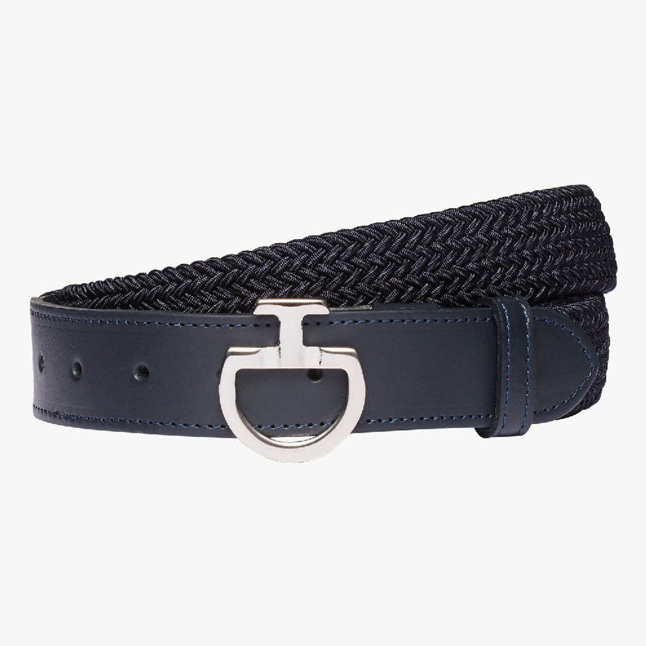 CT Mens Bicolor Elastic Belt Navy/Black/White M