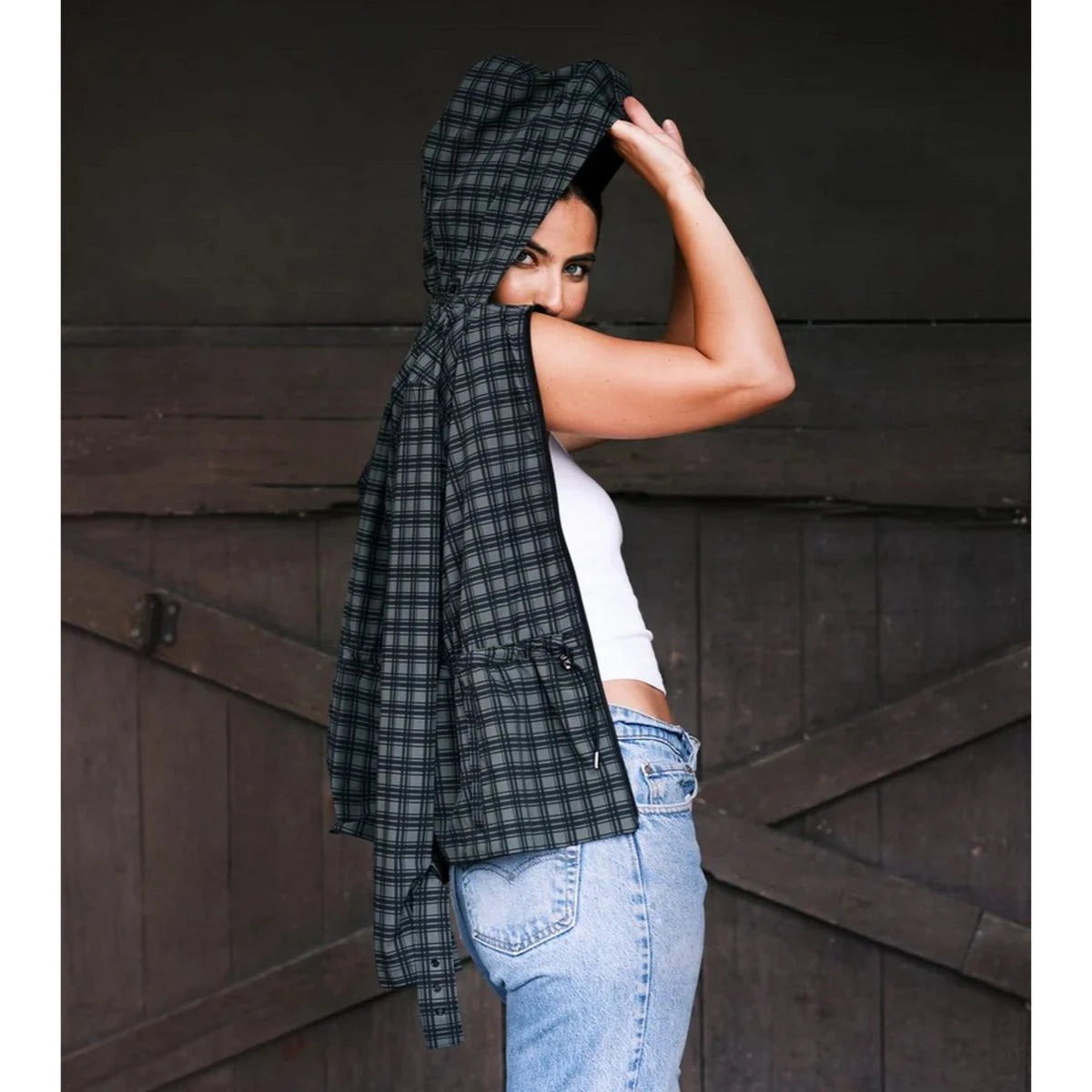 Hannah Childs Rowan Windbreaker | Dark Hunter Plaid