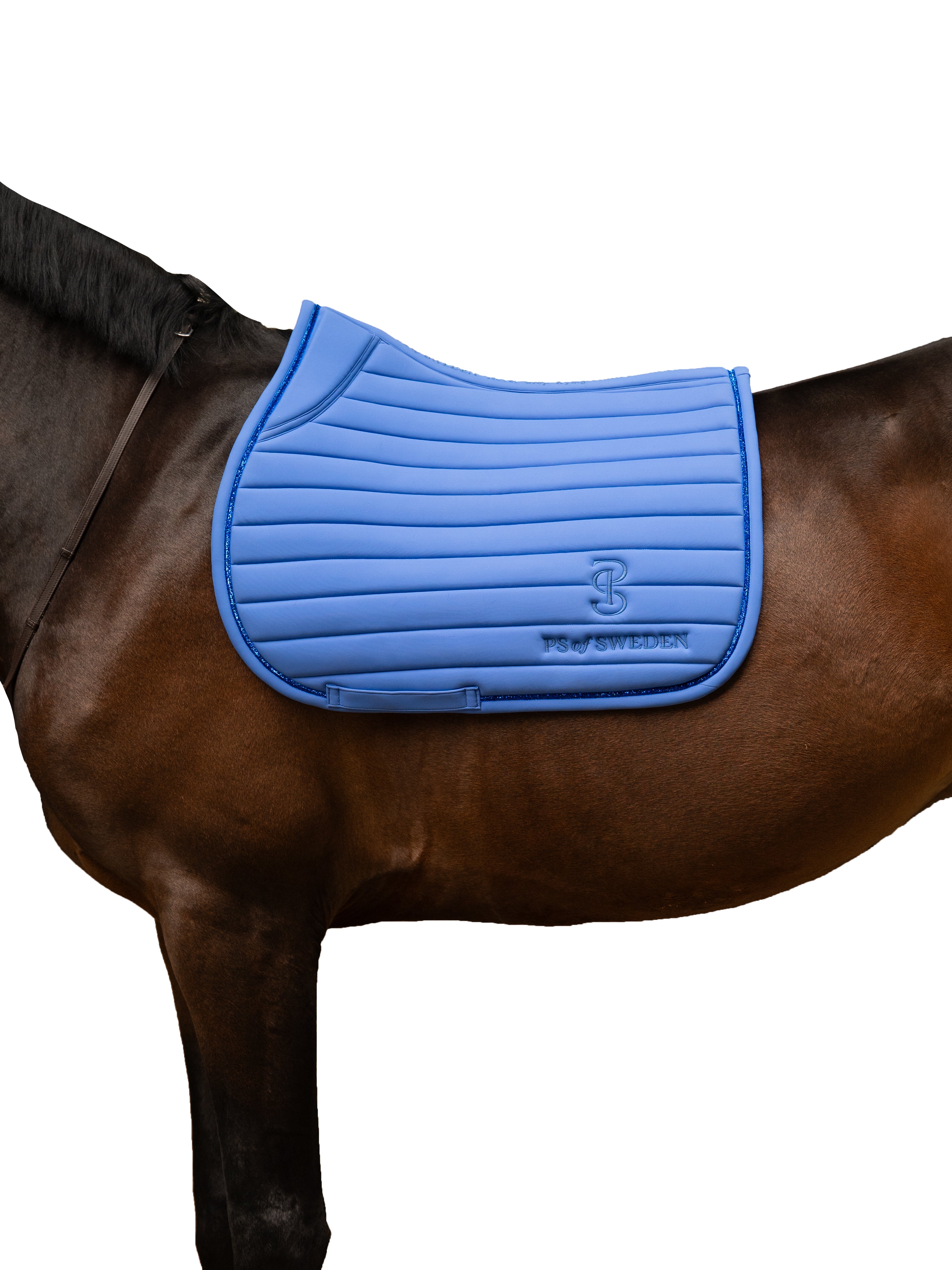 PS of Sweden Stripe Jump Saddle Pad - Blue Violet