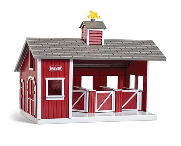 Breyer Stablemates Red Stable Playset