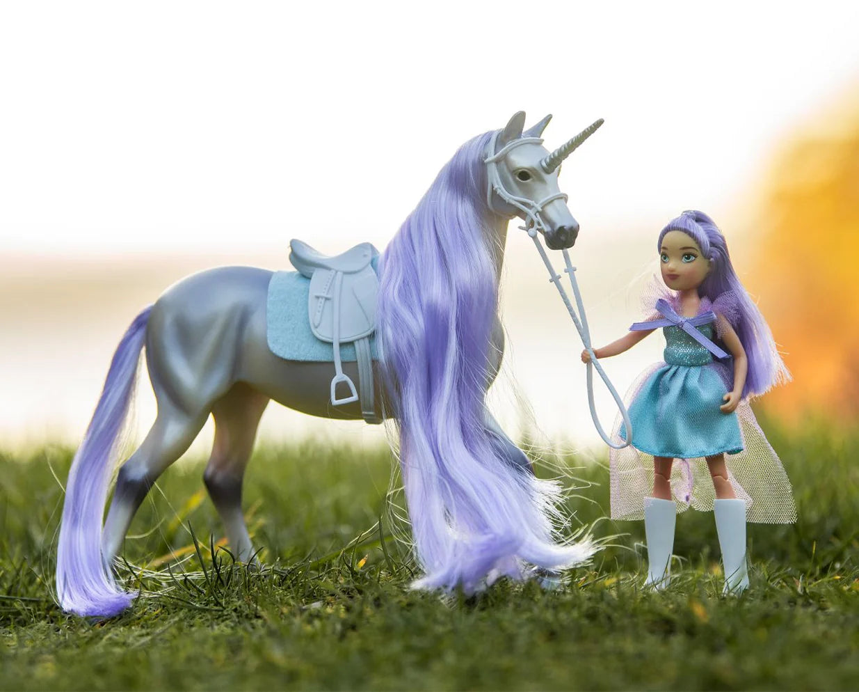 Breyer Twila & Moonstone Fantasy Rider & Unicorn
