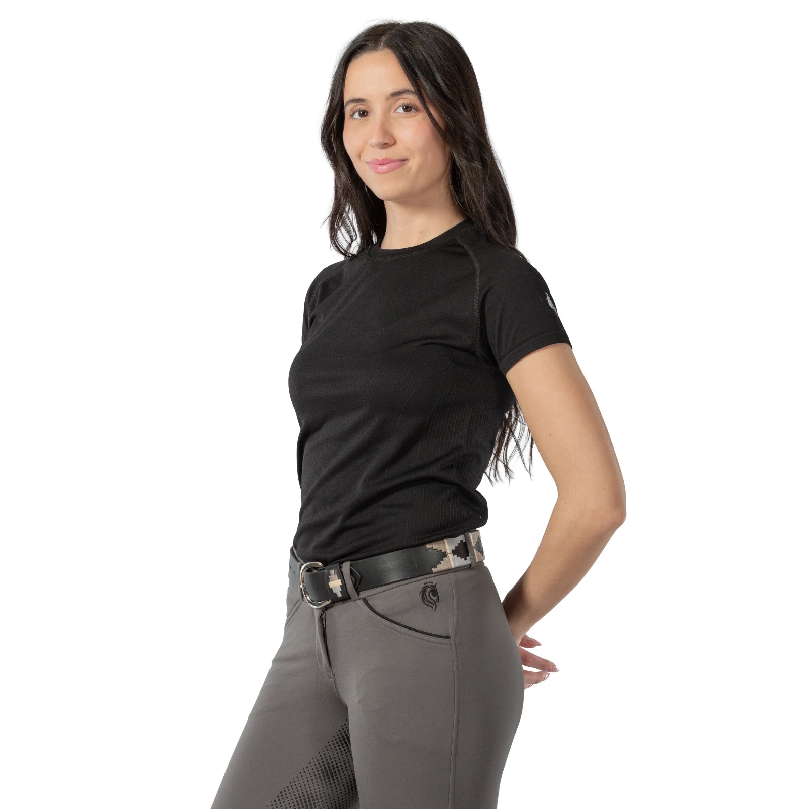 Equinavia Siri Polo Belt Black/Rain Cloud